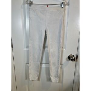 SPANX Womens Skinny Jeans Pull On White Stretch Denim Size Small